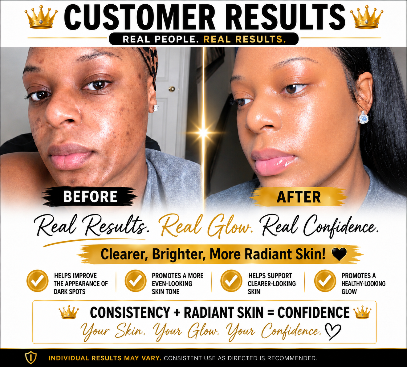Radiant Tone Correcting Serum – 1 oz
Brighten • Even Tone • Reveal Your Natural Glow