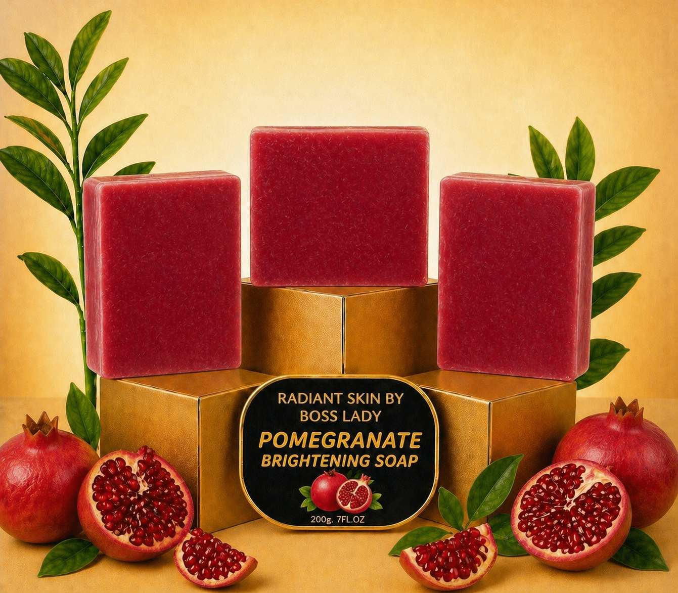 3 Pomegranate Glow Brightening Soap