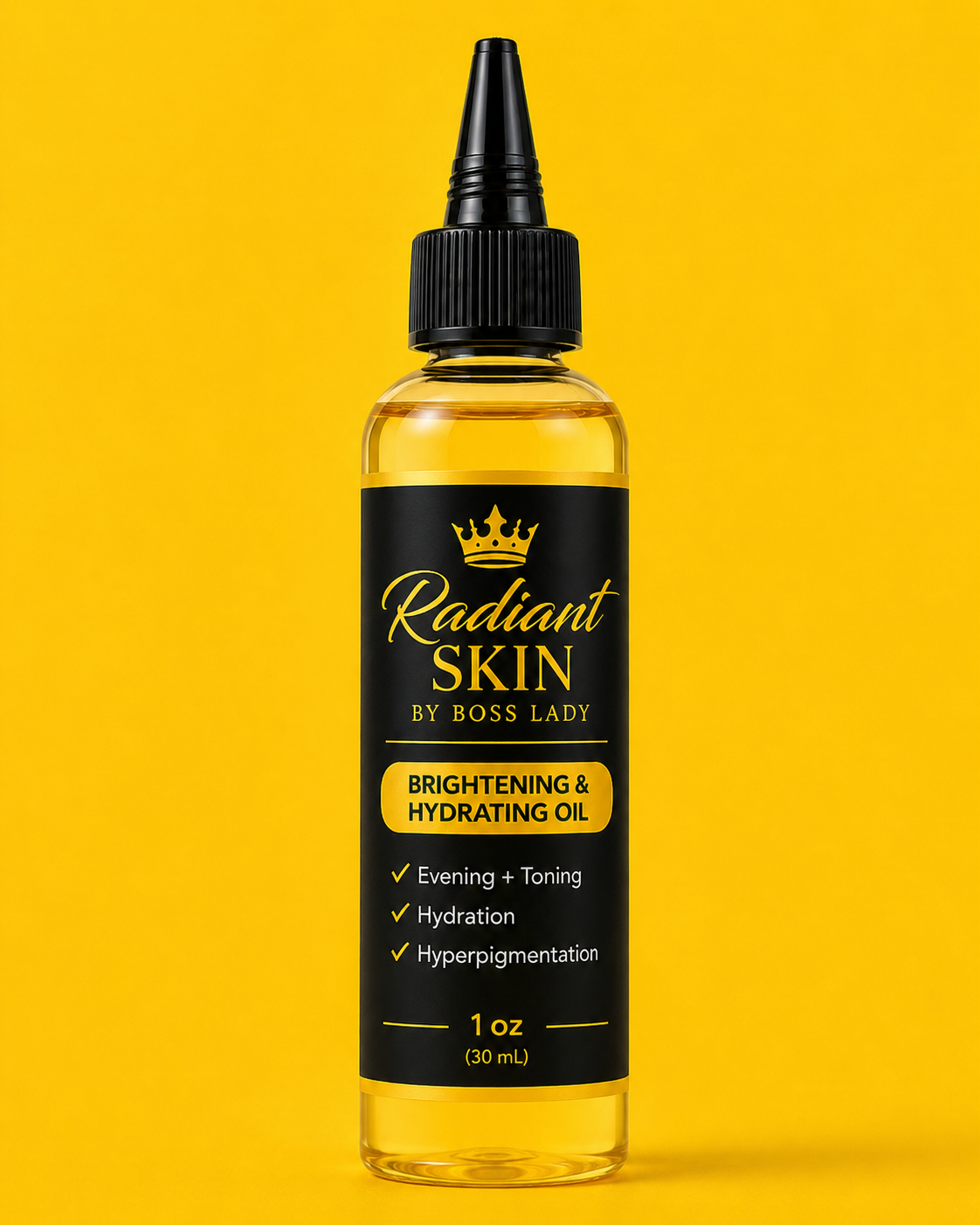 Radiant Brightening & Hydrating Oil – 1 oz
Hydrate • Brighten • Nourish • Glow