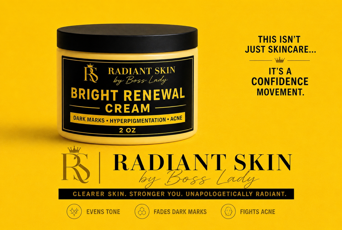 Try Me Out! Radiant Skin Bright Renewal Cream – Face & Body (2 OZ)